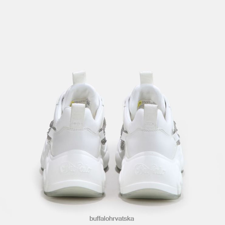 bijela sa srebrnim lancem Buffalo binary chain trainer low vegan |tenisice TDD6T346